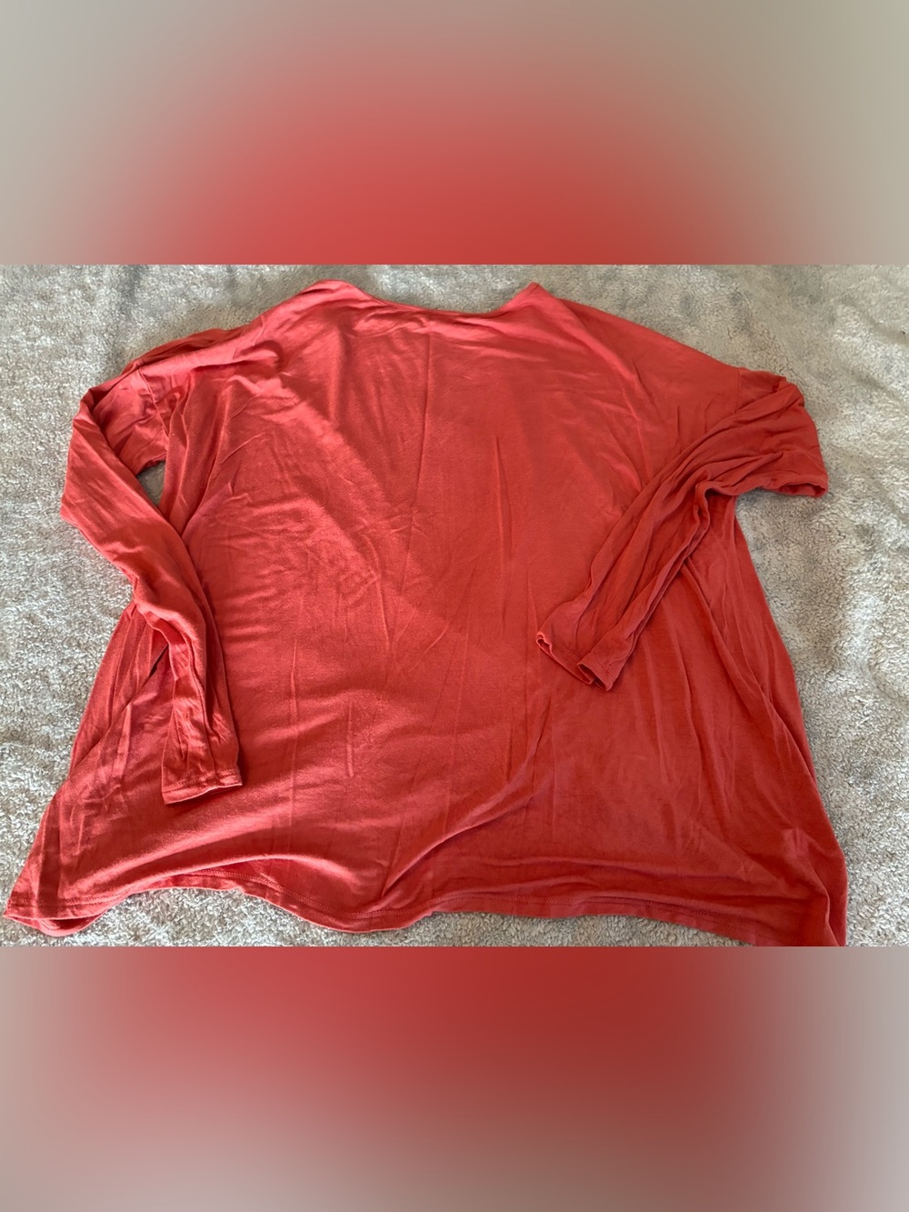 mts Coral Long Sleeve Lightweight Women's Top Size Medium Large Keyhole Back